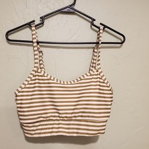 Lime Ricki Swimsuit Top, Green Stripe, medium